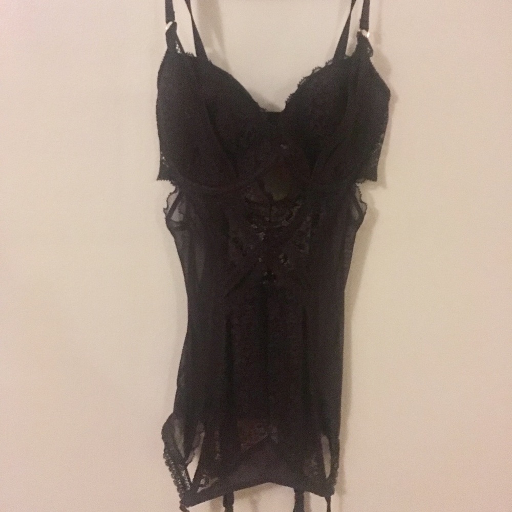 ✨Buy2Get1 Victoria’s Secret Black Lace Corset NWT